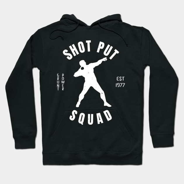 Mens Athletics Shot Put Squad Athlete Gift Hoodie by atomguy